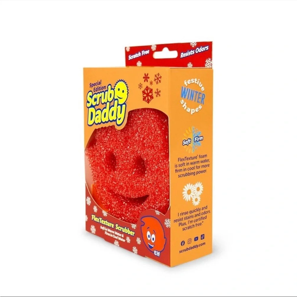 Scrub Daddy FlexTexture Scrubber, Limited Edition, Snowman- NWT